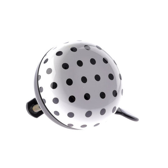 Nv ding dong bel 60mm dots wit met zwarte stippenkaart