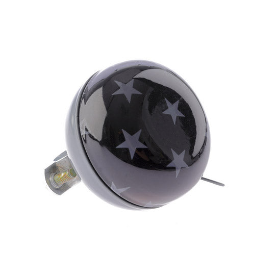Nv ding dong bel 60mm sterren zwart met sterren kaart
