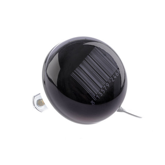 Nv ding dong bel 60mm stipes zwart met barcodekaart