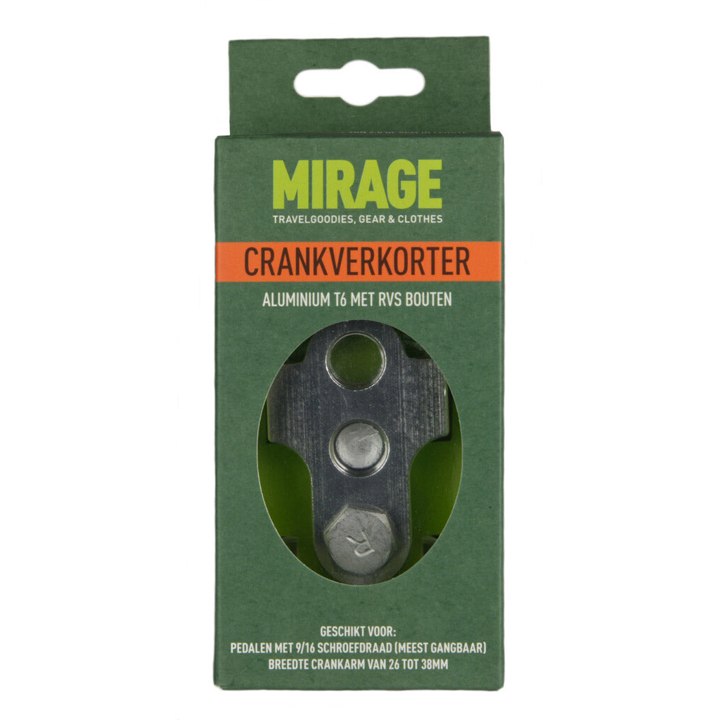 Mirage crankverkorters met RVS bouten aluminium t6 zilver