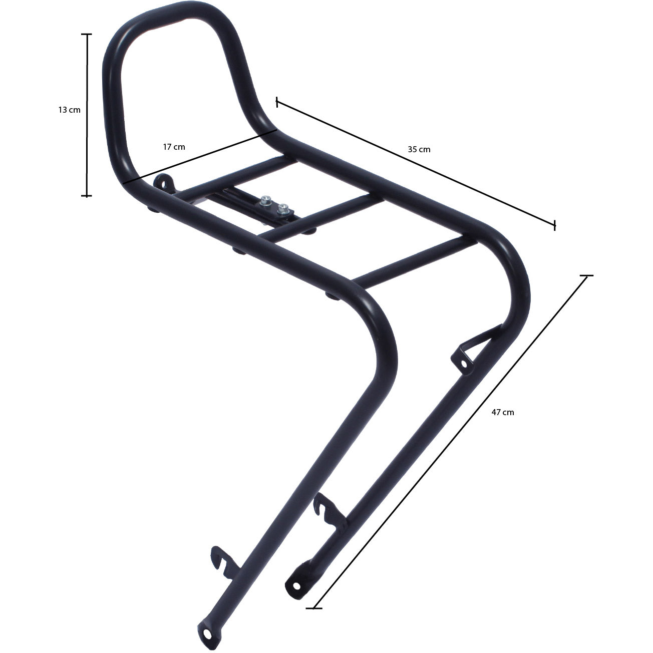 Voordrager 28 Steco Flow - mat zwart