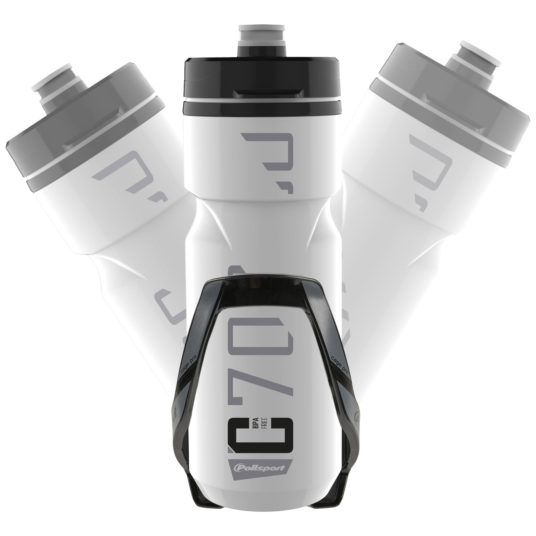 Porte-bidon Polisport Pro - noir rouge