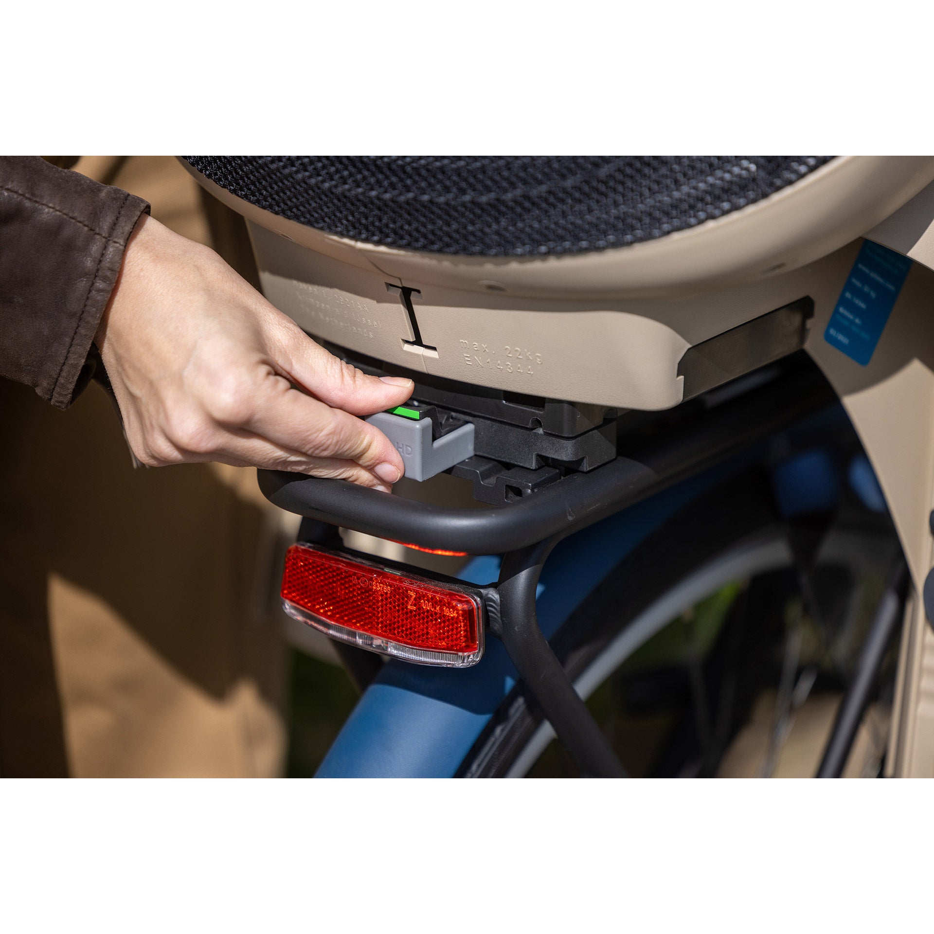 Qibbel air q751 achterzitje mik-hd dragerbevestiging denim blauw