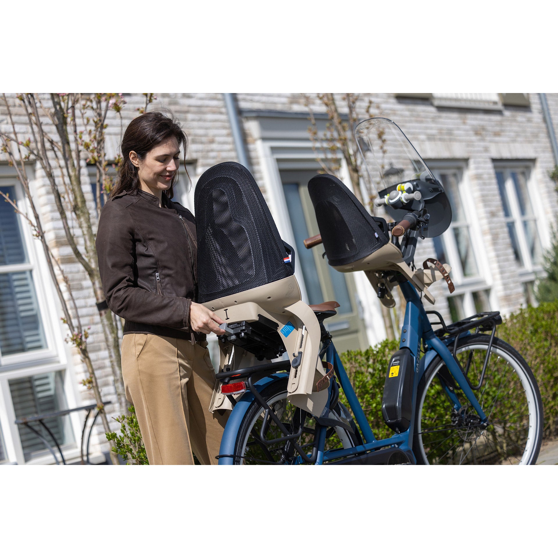 Qibbel air q751 achterzitje mik-hd dragerbevestiging denim blauw