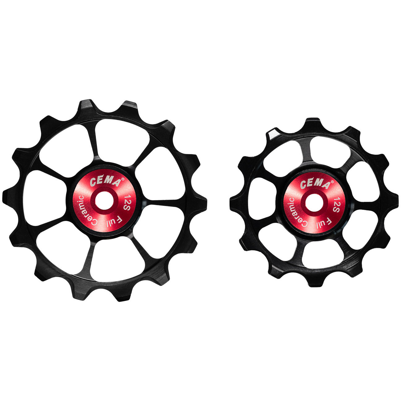 Cema derailleurwieltjes vol keramisch shimano 12v zwart