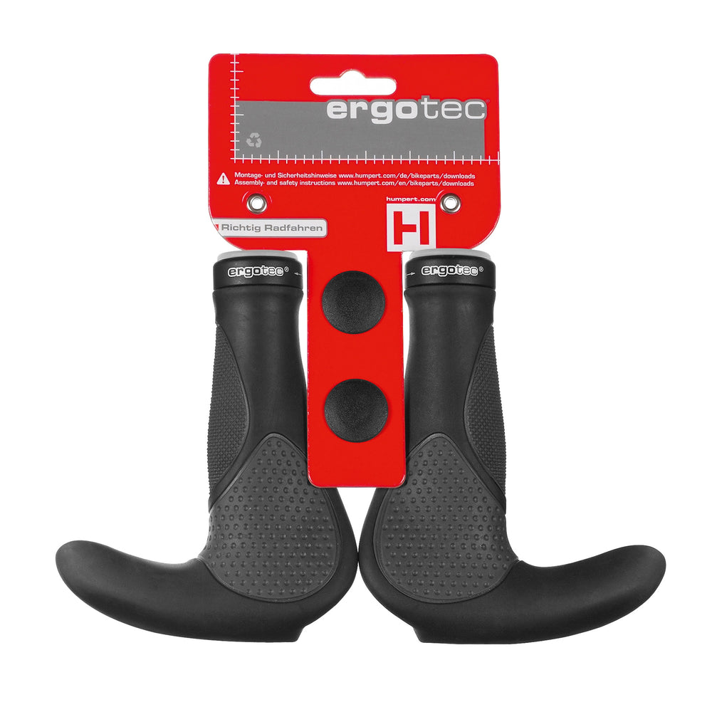 Ergotec handvatten oslo bar ends lang lang zwart grijs