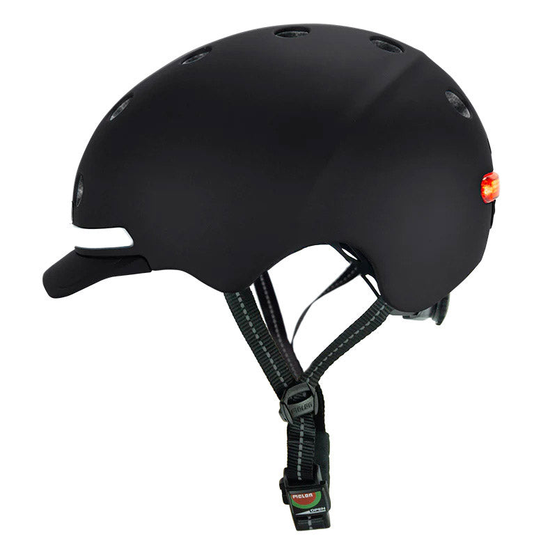 Melon helm met verlichting e-serie black ice ml