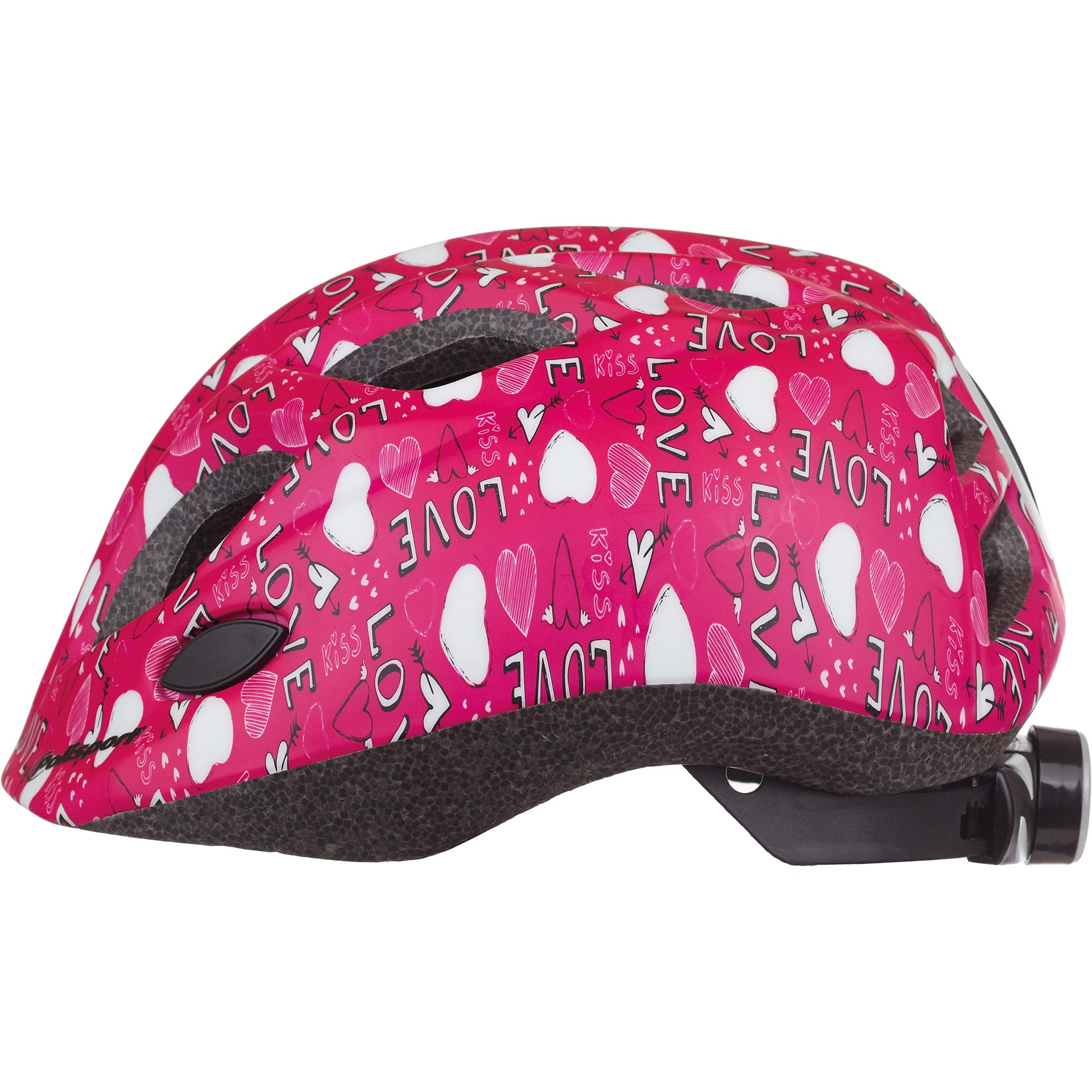 Polisport juniGouden fietshelm s 52-56cm love met led licht