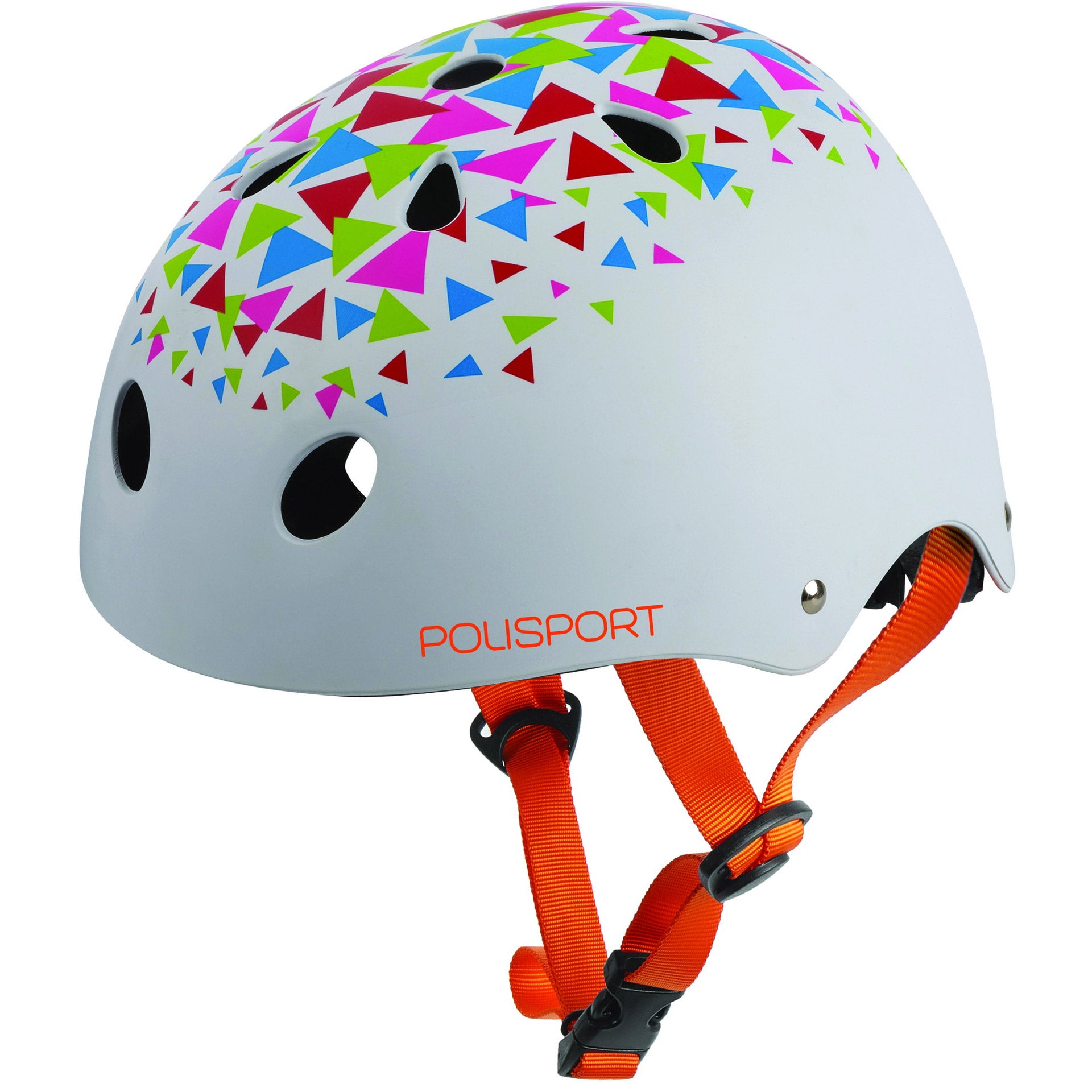 Polisport urban radical fietshelm s 53-55cm driehoeken wit Goudanje