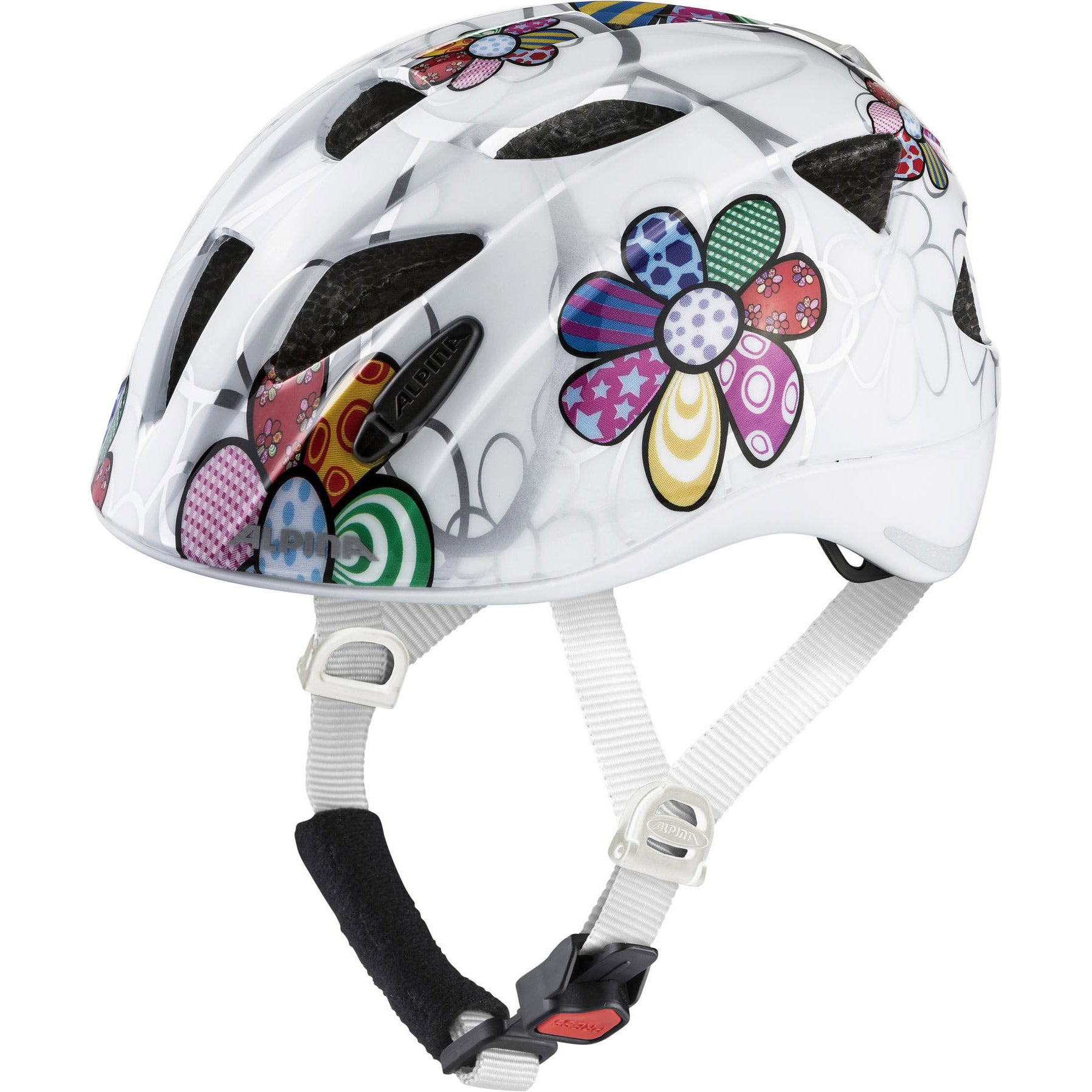 Olympic sportswear alpina sports kinderhelm ximo flash white flower 49-54 glans