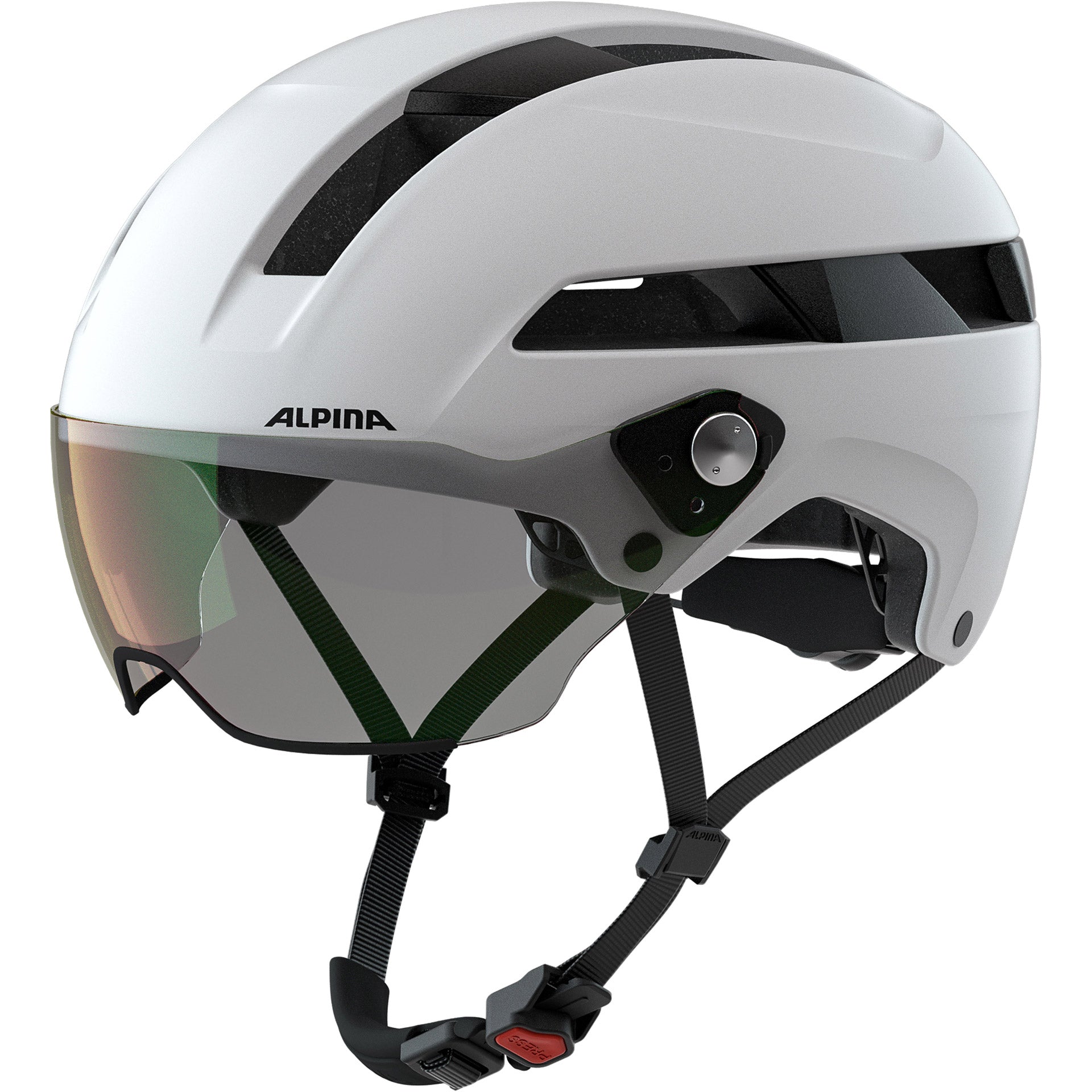 Olympische sportkleding alpina sports urban helm soho vizier v 55-59 mat wit