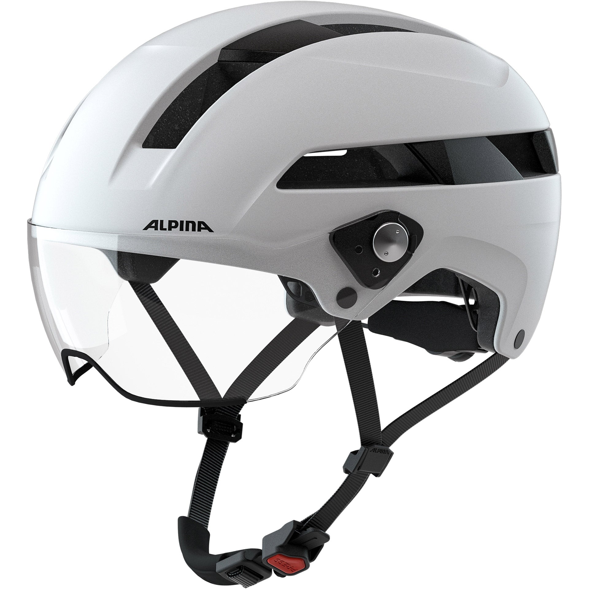Olympische sportkleding alpina sports urban helm soho vizier 51-56 mat wit