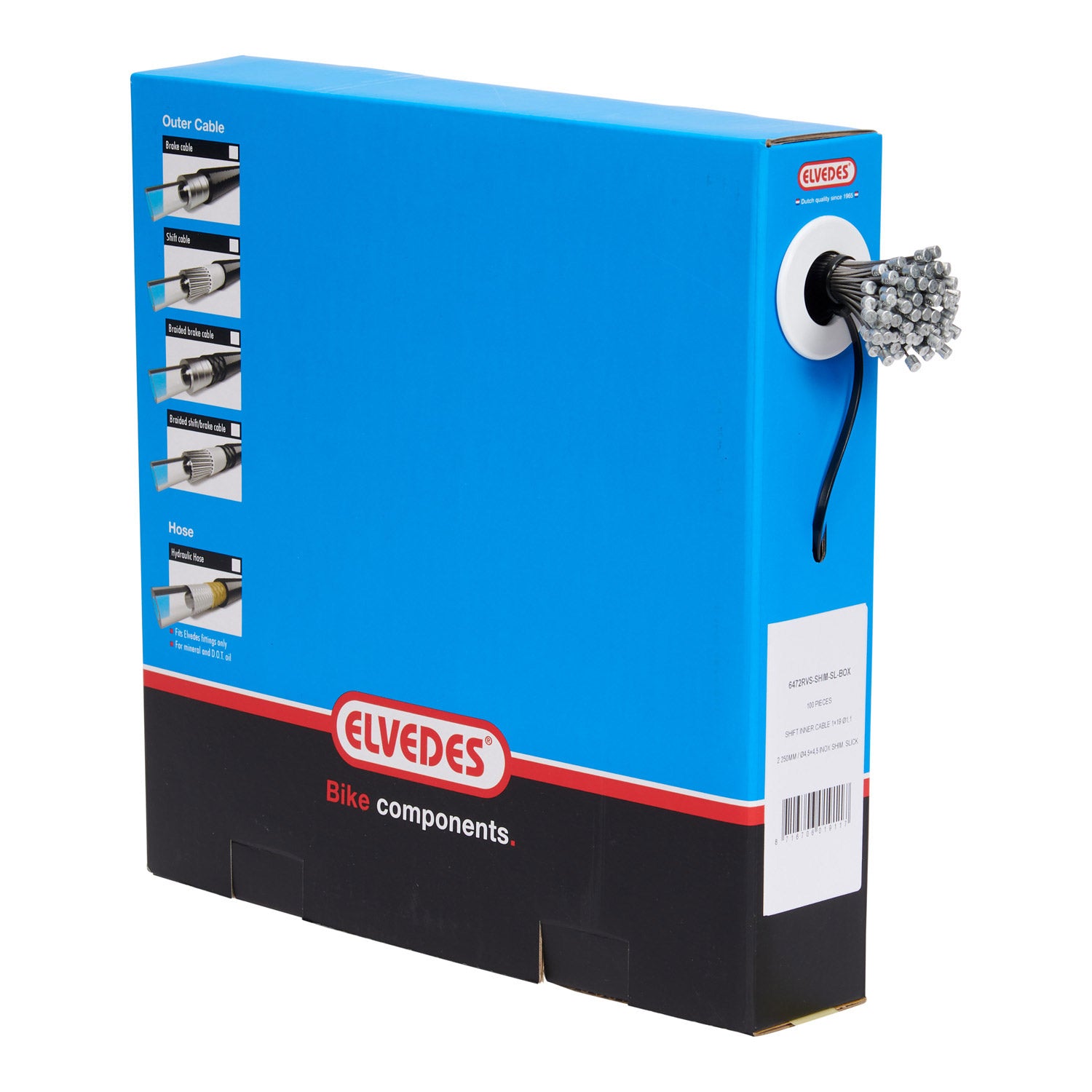 Elvedes schakel binnenkabel slick rvs 2250 mm ø 1,1 mm (100x)