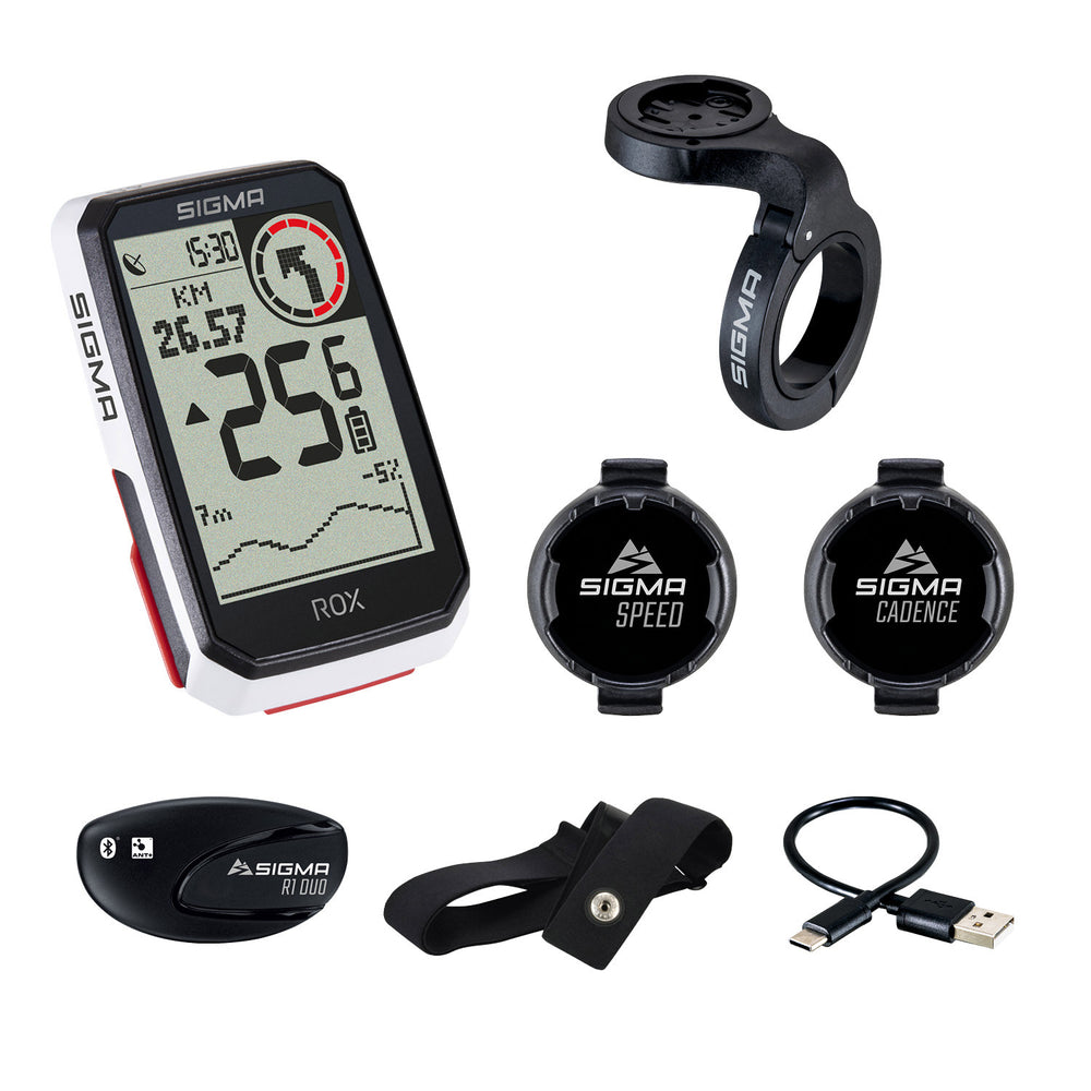 Sigma ROX 4.0 GPS White HR CAD topmount Butler, Chestb, USB-C