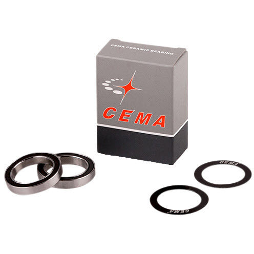 Cema kogellagerset voor 30mm trapas RVS zwart
