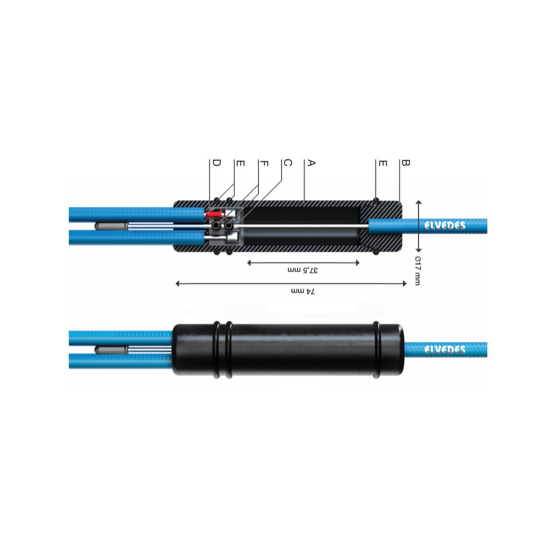 Universele kabelsplitterset Elvedes met ingebouwde ABS functie (op kaart)