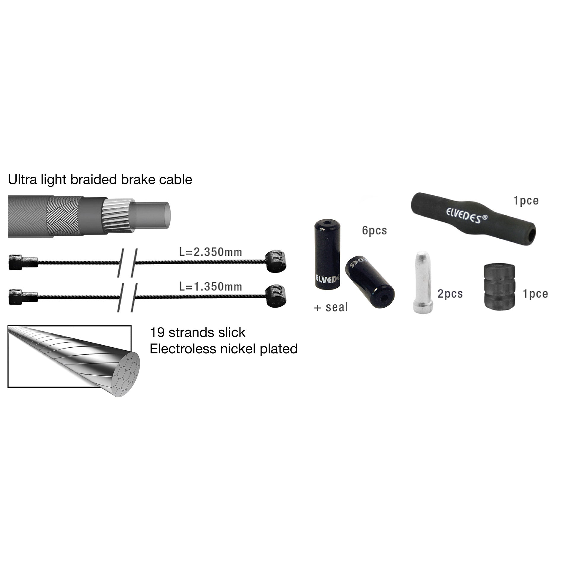 Elvedes Remkabelkit ProL.ATB Race met 2017156