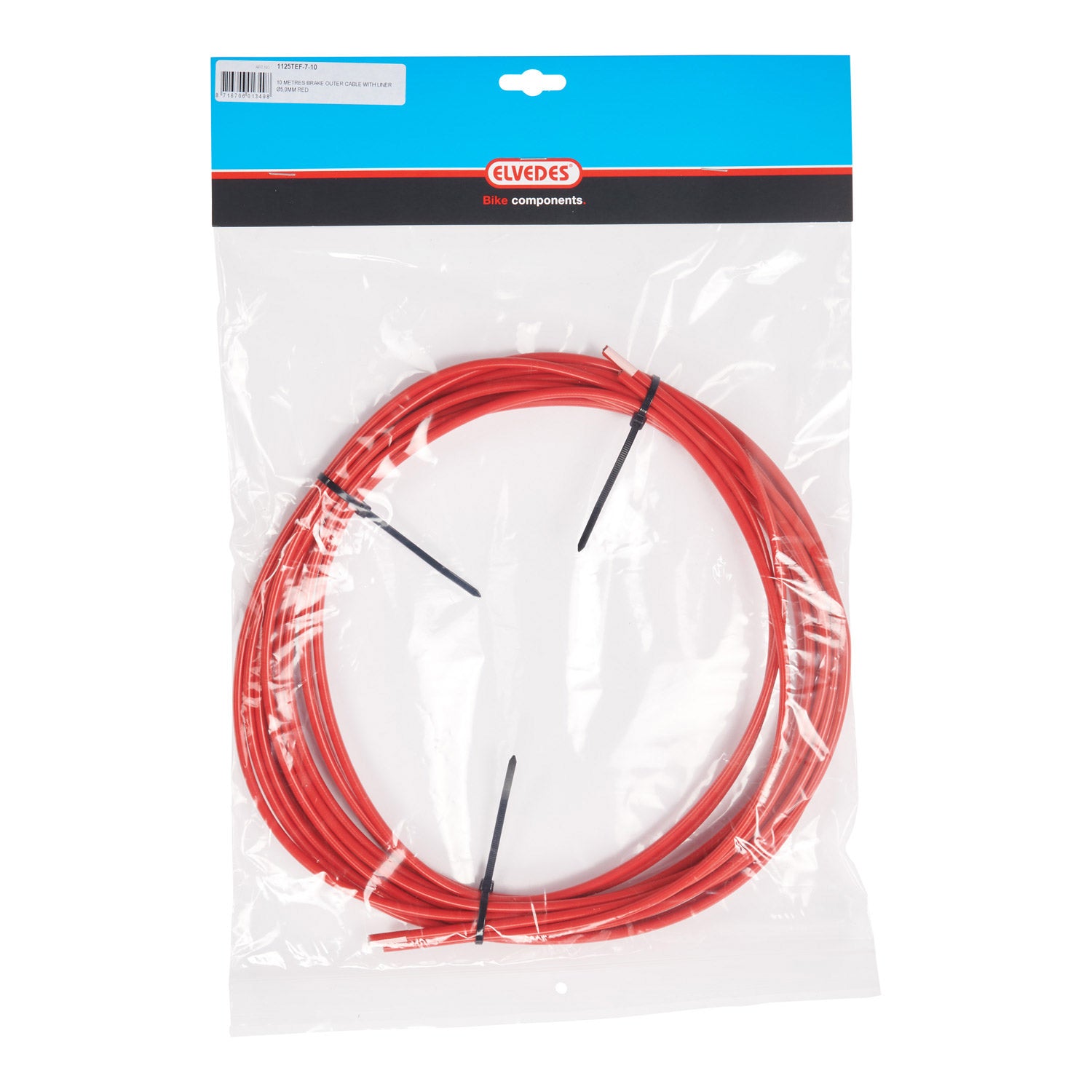 Elvedes rem buitenkabel 5mm (10m) roodliner 1125tef-7-10
