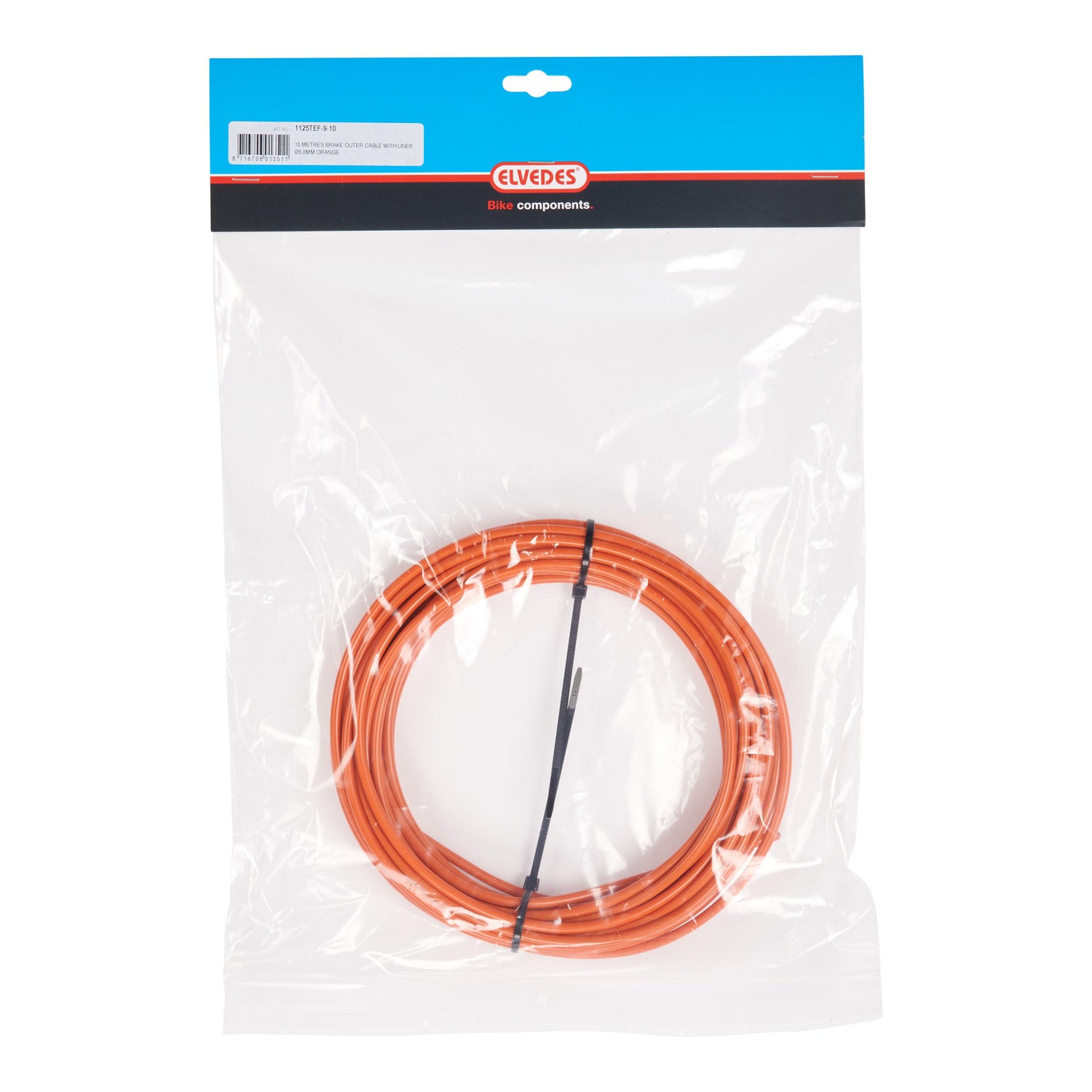 Elvedes Brake Outer Cable 5mm (10m) Orange Liner 1125TEF-9-10