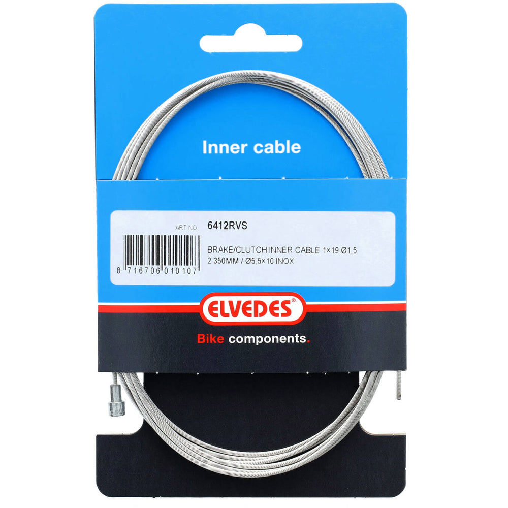 Elvedes rem binnenkabel 2250mm rvs �1,5mm v-nippel
