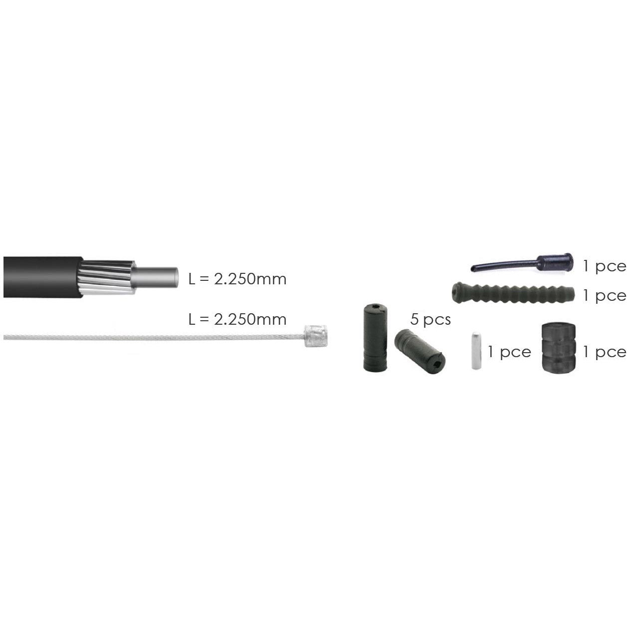 Kit de câbles de changement de vitesse Elvedes univ. noir 2021040