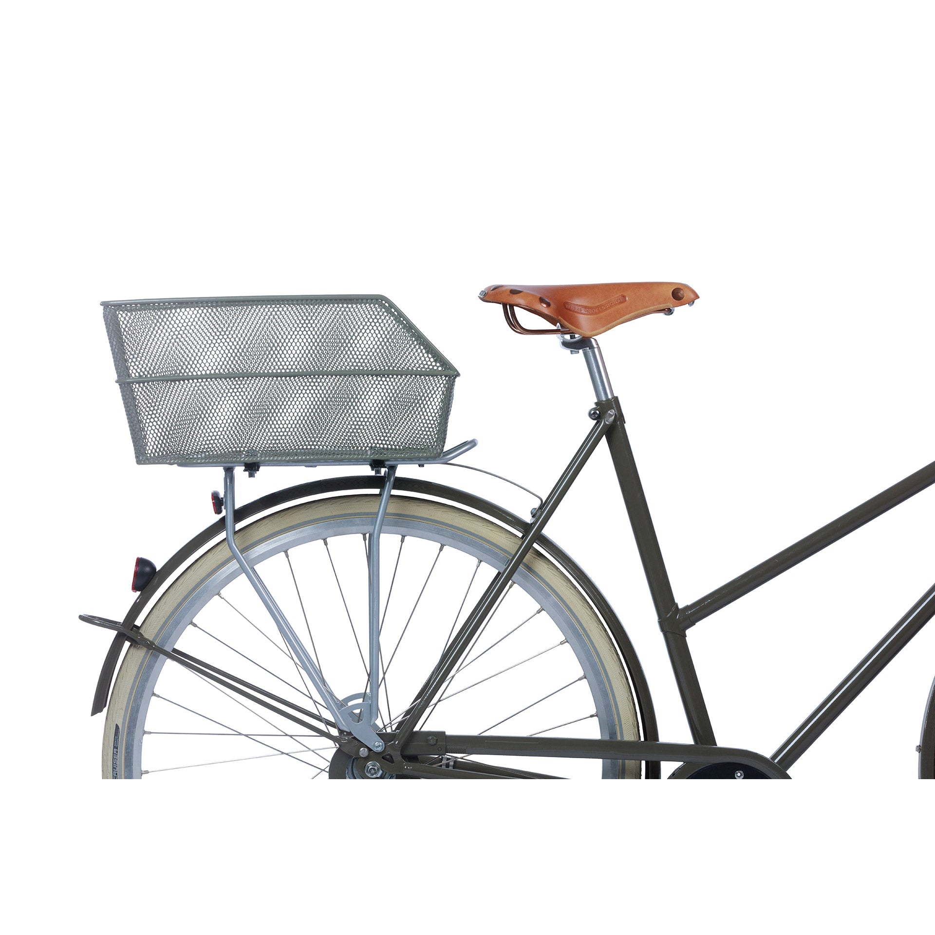 Basil Cento - fietsmand - achterop - olijfgroen