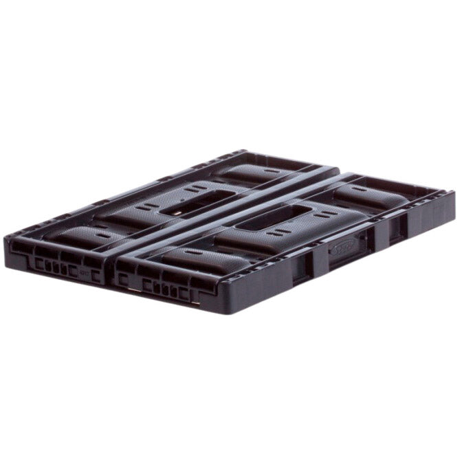 Plastic folding crate small 20 liter foldable black