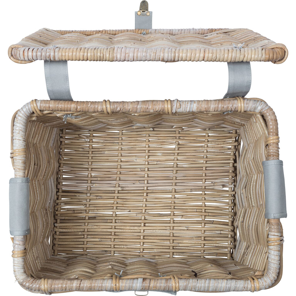 Rotan fietsmand Basil Denton groot - natuurgrijs