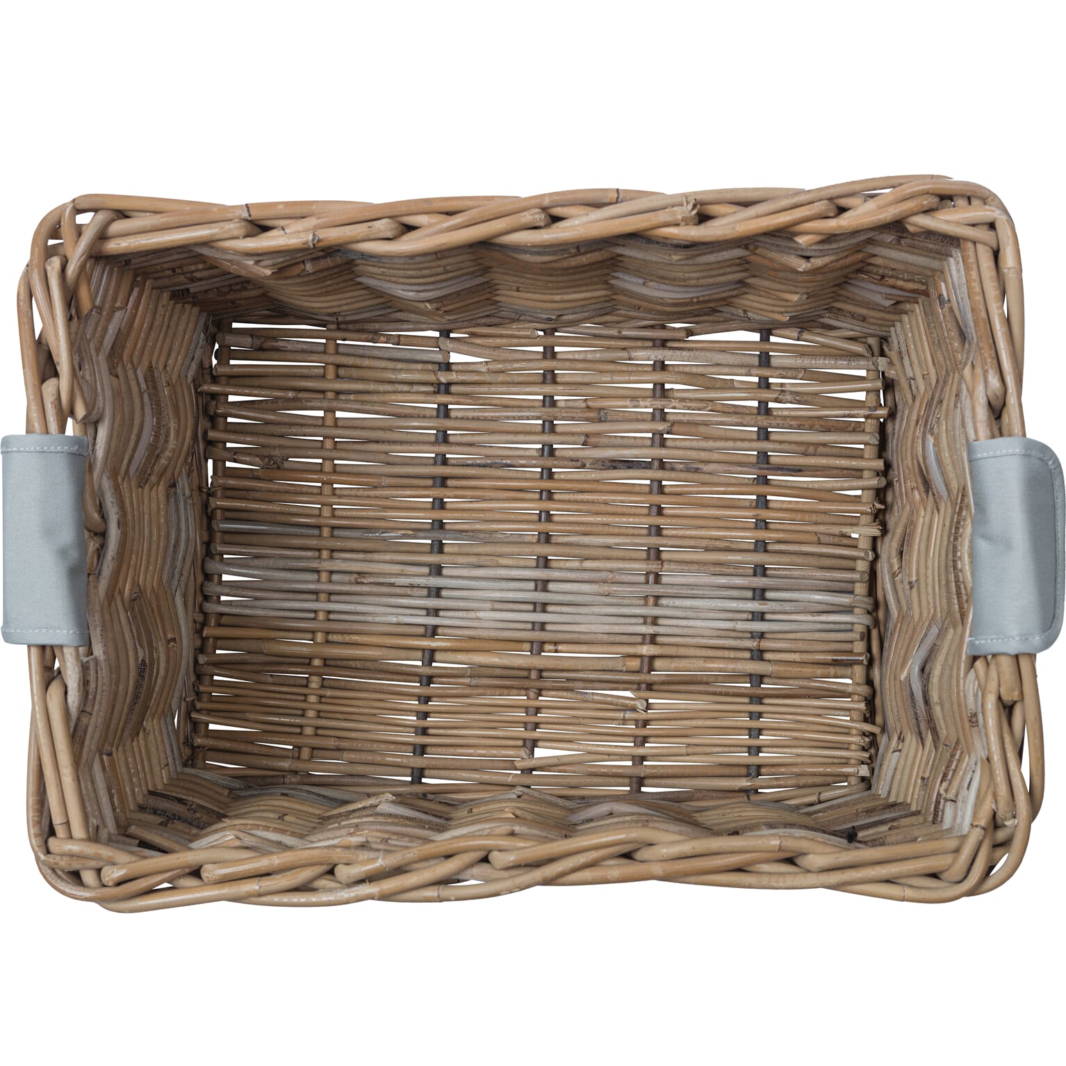 Rotan fietsmand Basil Dorset groot 37 x 48 x 27 cm - natuurgrijs