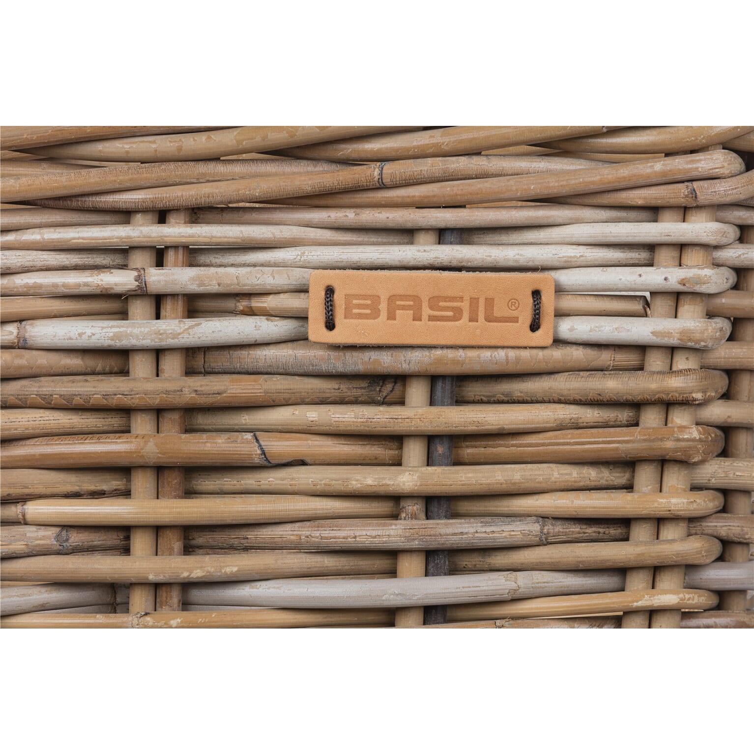 Rotan fietsmand Basil Dorset groot 37 x 48 x 27 cm - natuurgrijs