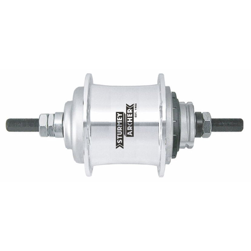 Versnellingsnaaf Sturmey Archer S-RF3 3 speed vrijloop - 36 gaats - zilver