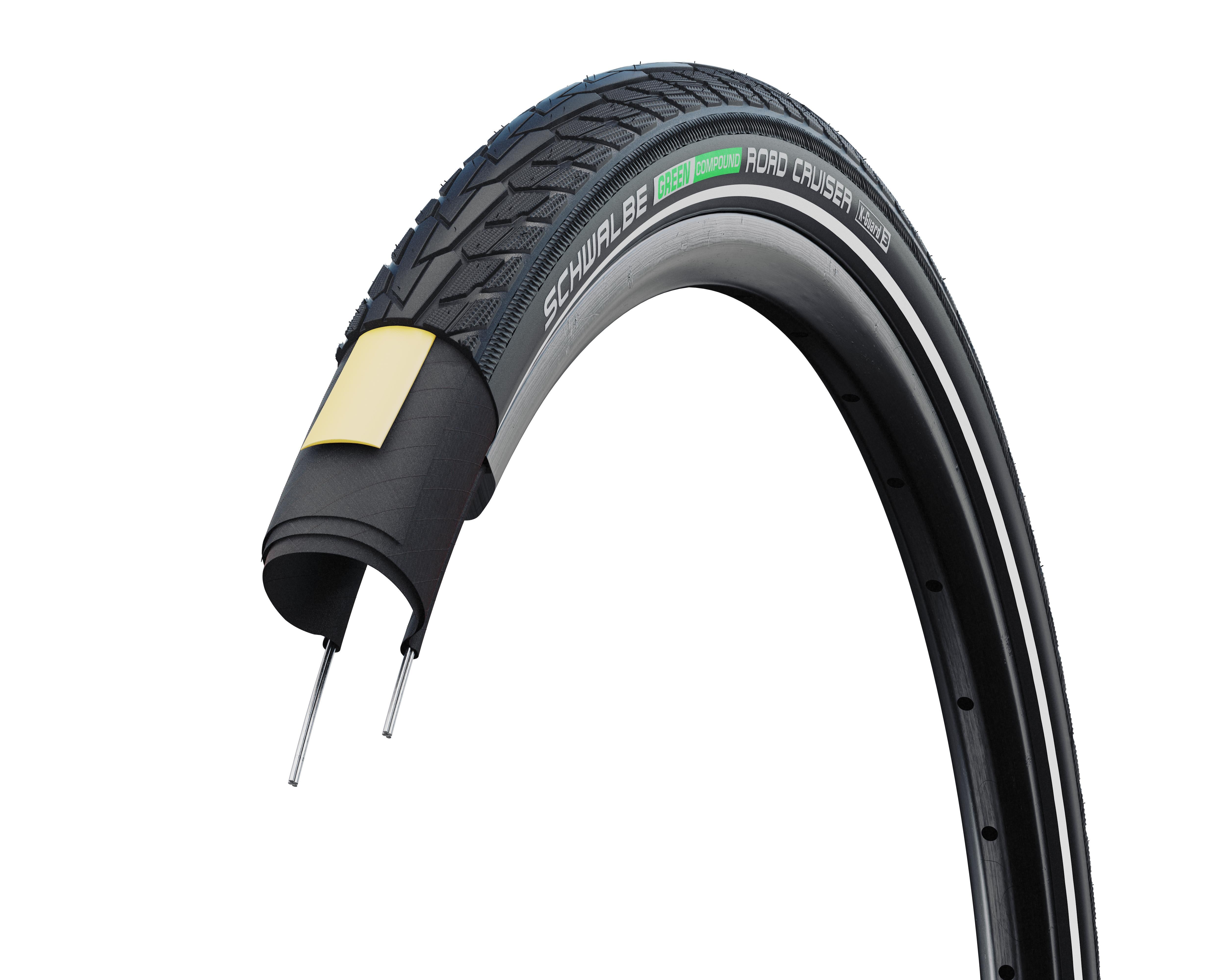 Schwalbe 25x buitenband road cruiser k-guard 28 x 1.40 zw refl