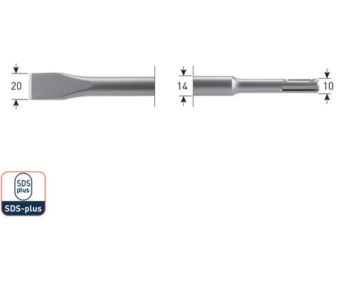 Rotec sds platte beitel 250mm