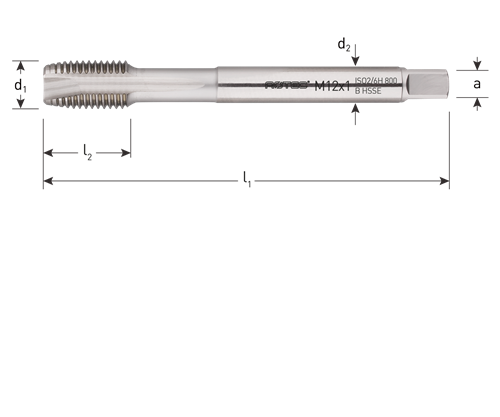 Rotec machinetap din374 mf18x1.5