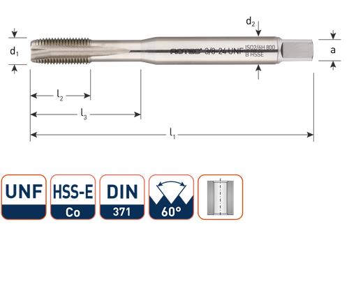 Rotec machinetap din376 3 4 unf