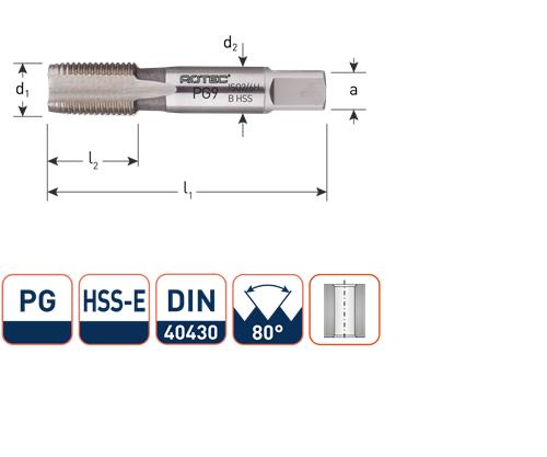 Rotec machinetap din374 pg21