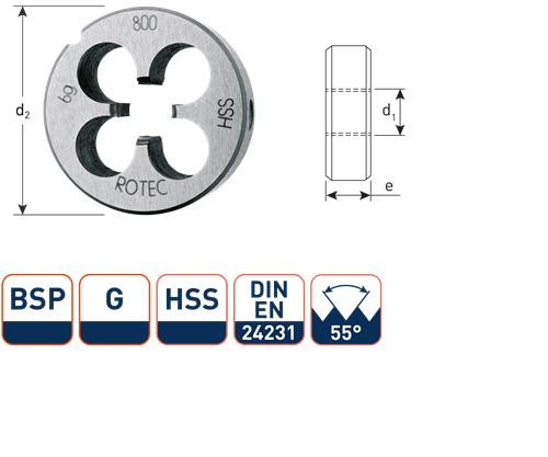 Rotec ronde snijplaat bsp g1 2 hss