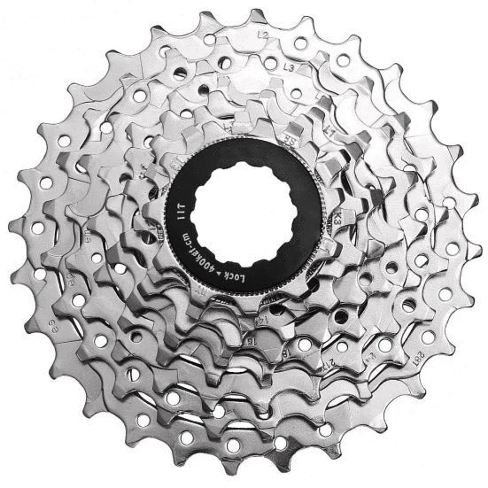Cassette 8V Shimano raccord 11-28 chromé
