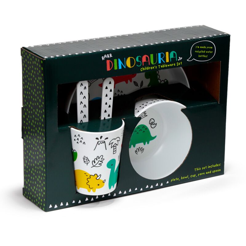 Dinosauria set van 5 rpet duurzame kinderservies