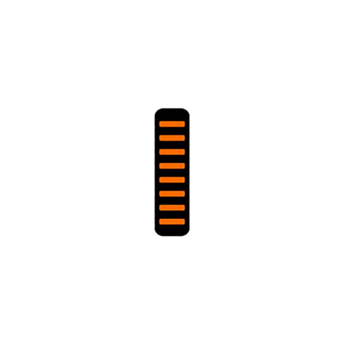 Rrp proguard cable tie - front - sticker - standard - orange