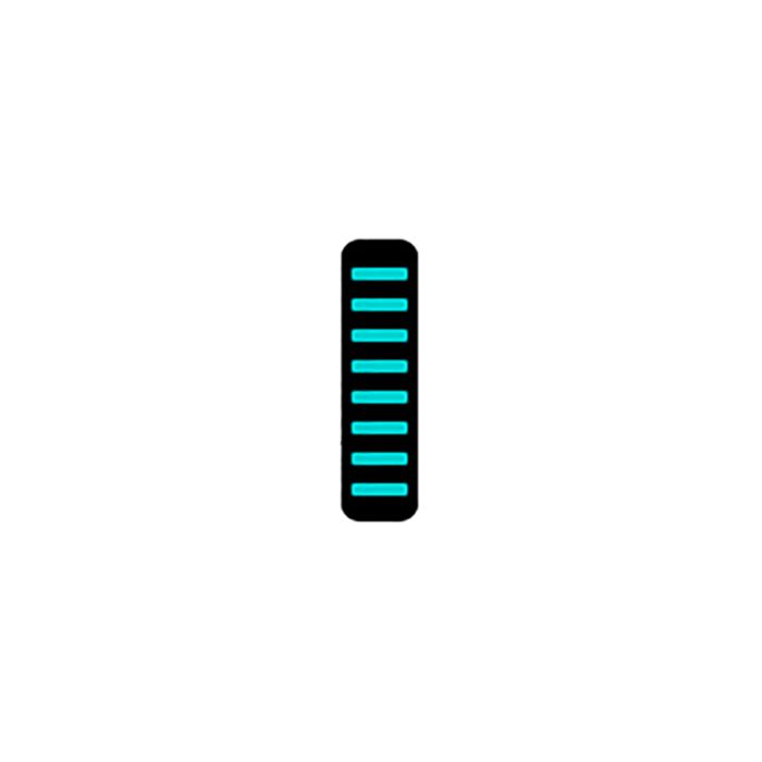 Rrp proguard cable tie - front - sticker - mini - turquoise