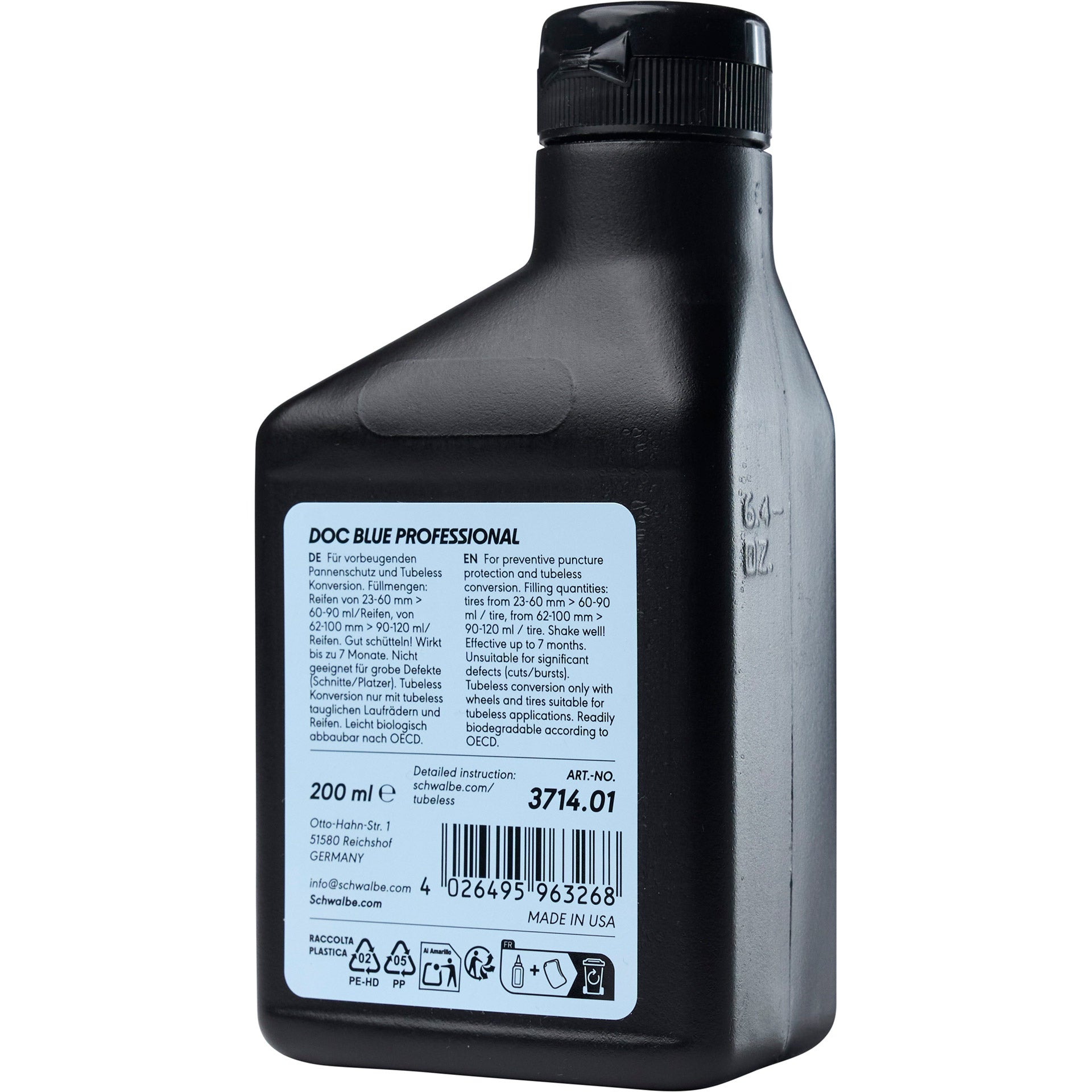 Schwalbe reparatievloeistof doc blue professional 200ml