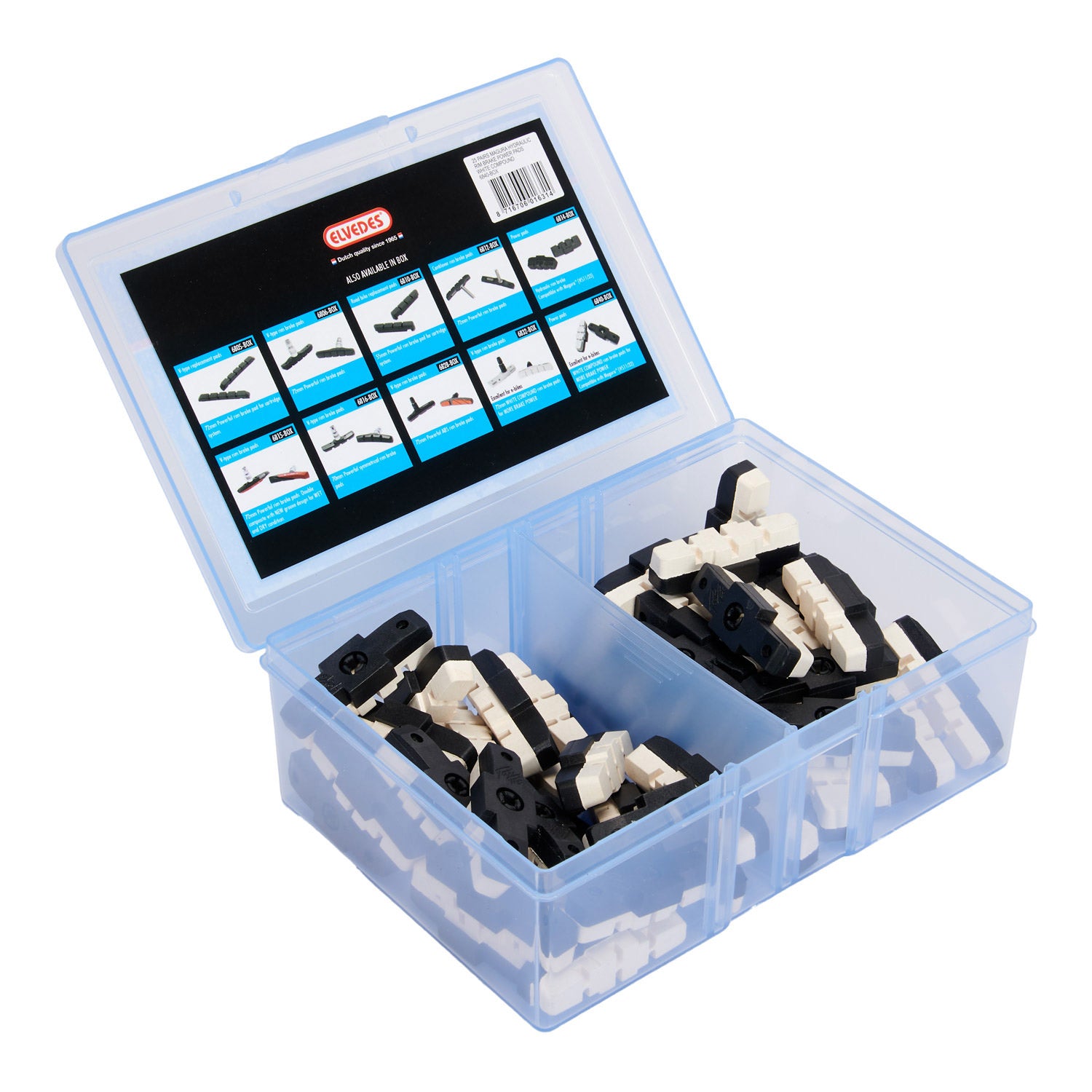 Rembloksets Elvedes power pads Magura HS11 HS33 - witte compound (25 paar)