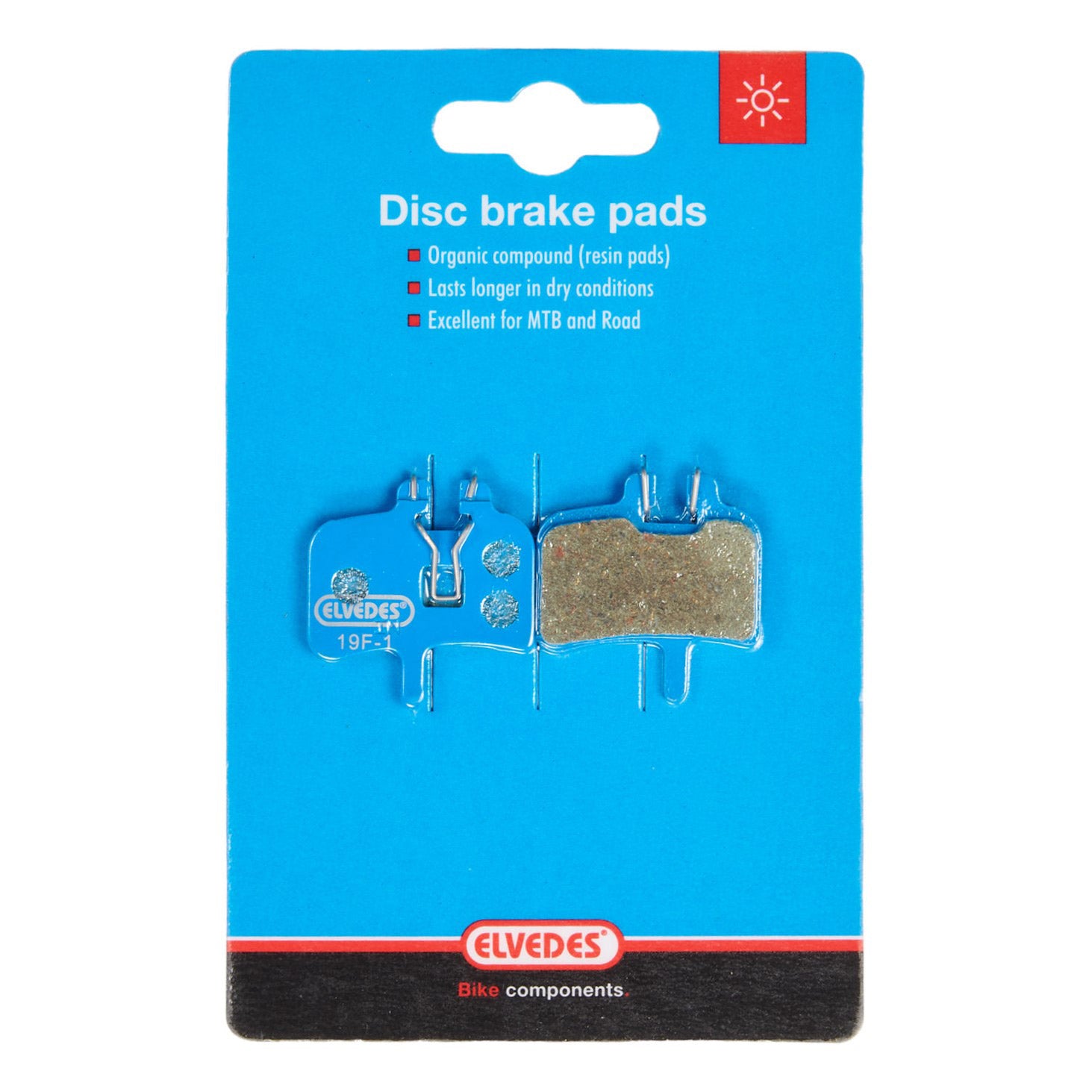 Jeu de plaquettes de frein à disque Elvedes organique Hayes HFX-Mag HFX 9 MX1 et Promax hydraulique (1 paire)