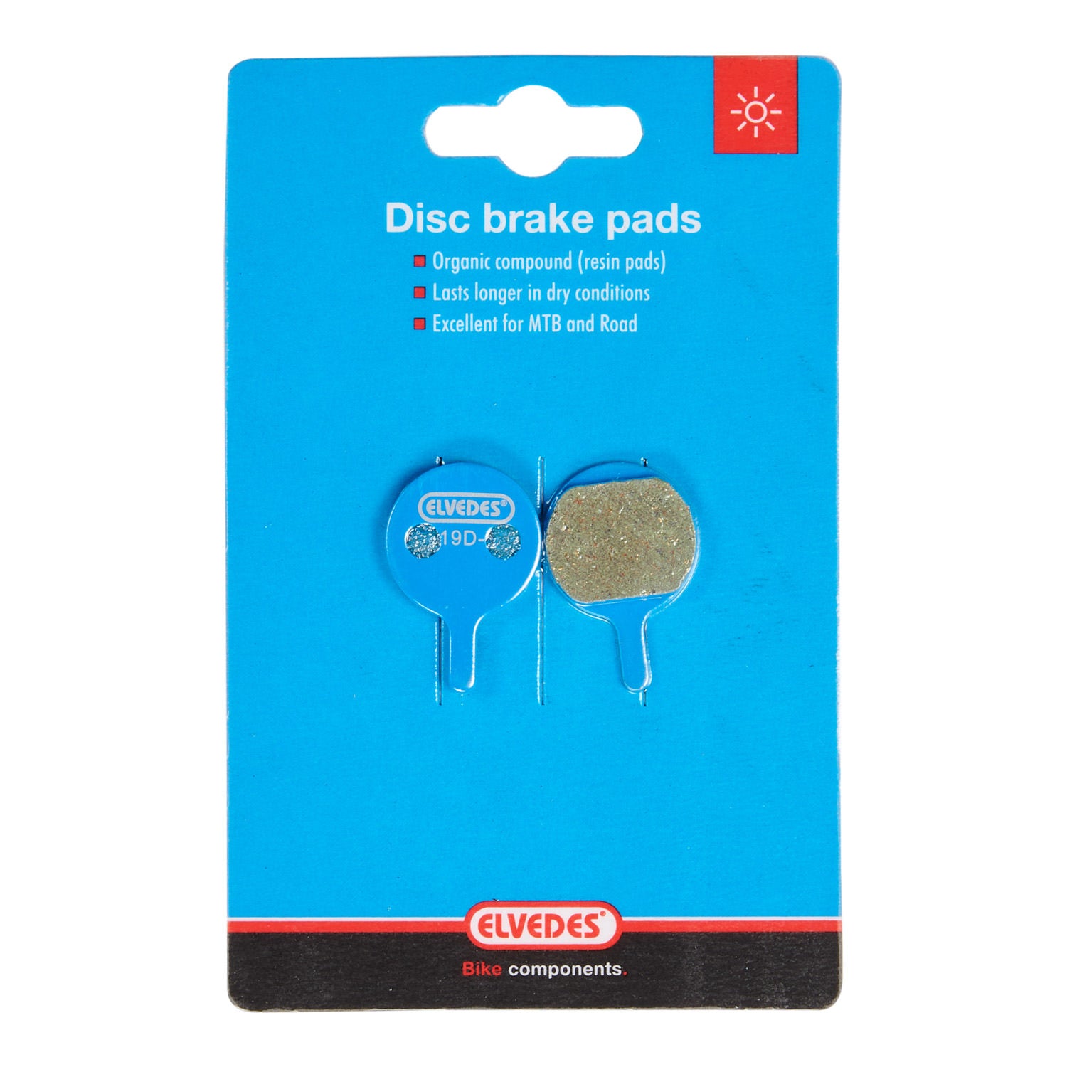 Disc brake pad set organic Elvedes Magura Louise 1999-2001 Clara 2000 (1 pair)