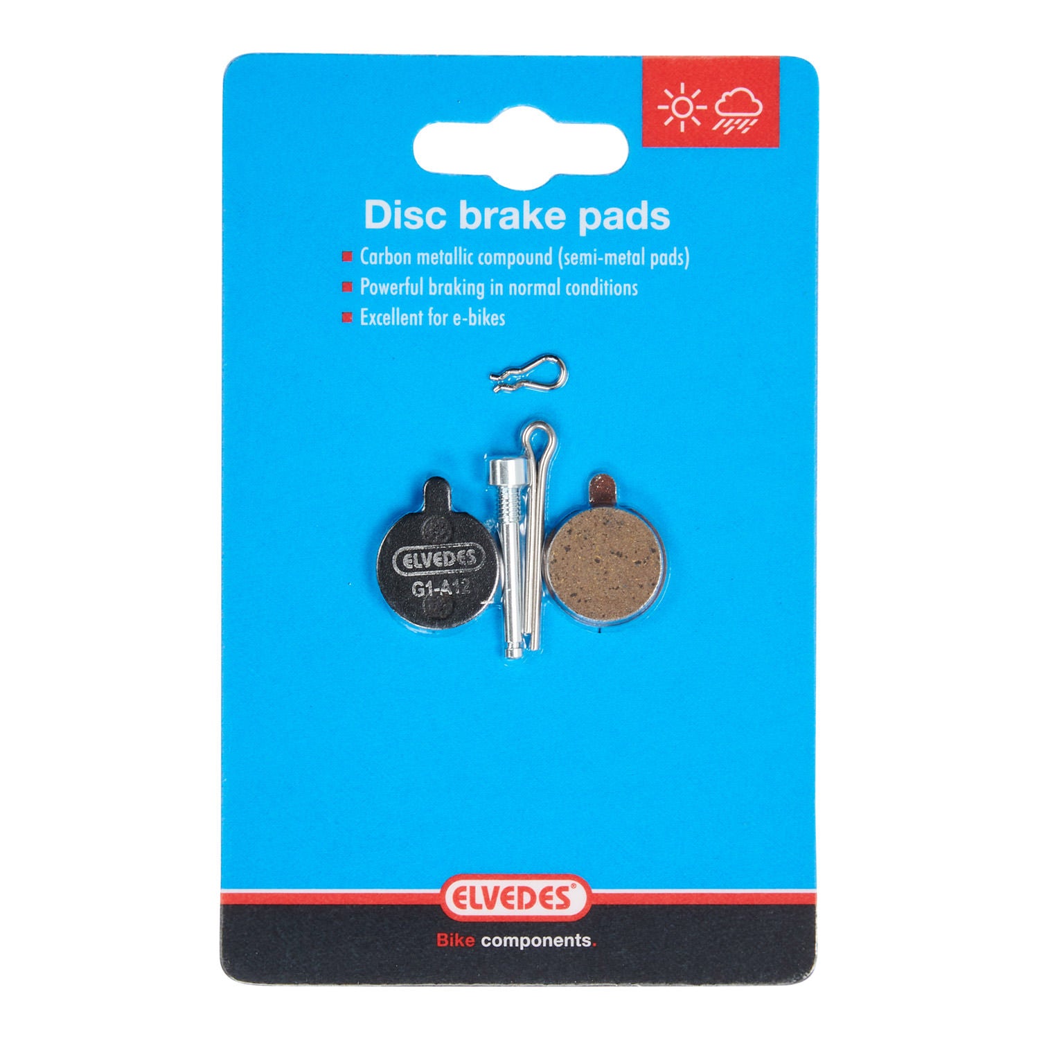Jeu de plaquettes de frein à disque Elvedes Metalic Carbon Alhonga SNG mécanique
