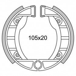 Segment de frein Newfren GF0152 Piaggio Ciao, Si ø105mm Avant (Roue coulée)