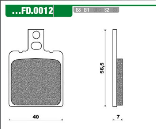 Jeu de plaquettes de frein Newfren FD0012 Aprilia RS '93 Avant Arrière - RS '96 Avant