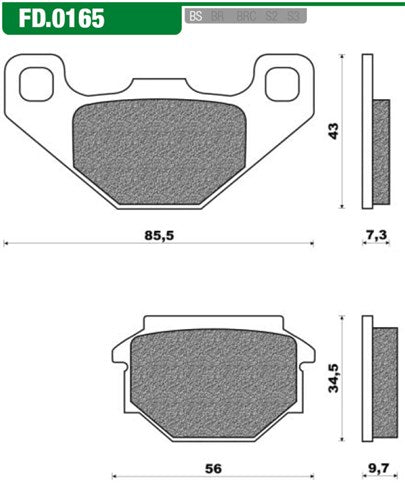 Newfren schijfremblok fd0165 sv roland g