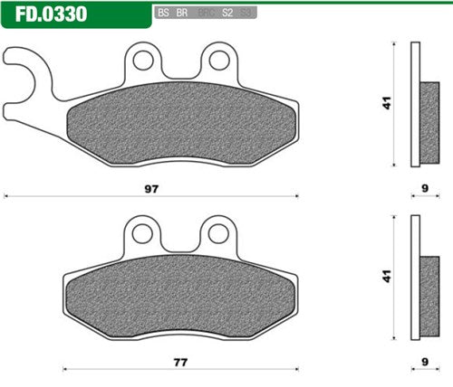Newfren schijfremblok fd0330 runner nm
